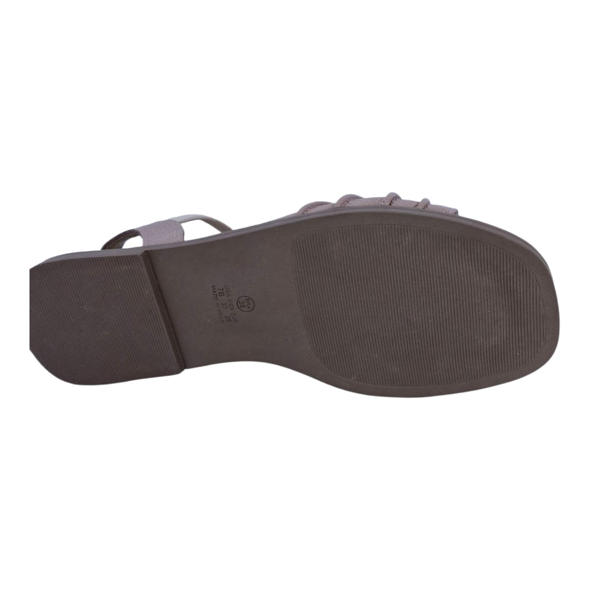 Sandália Rasteira Casual Feminina Em Couro Scarpetti 4594-641 Bege Bege 4