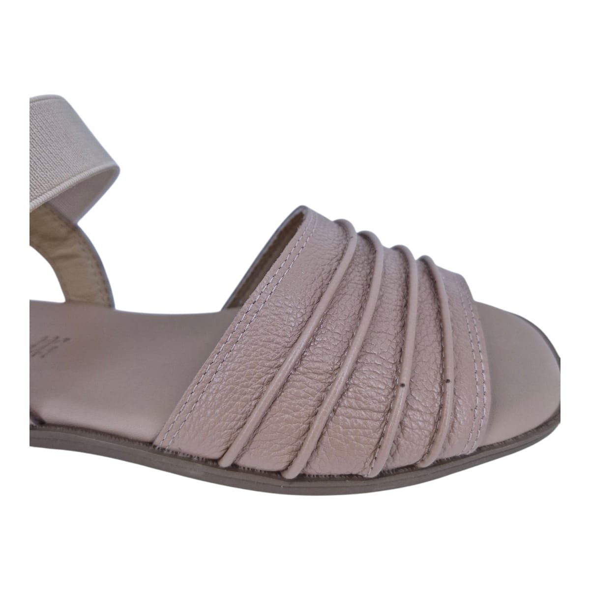 Sandália Rasteira Casual Feminina Em Couro Scarpetti 4594-641 Bege Bege 6