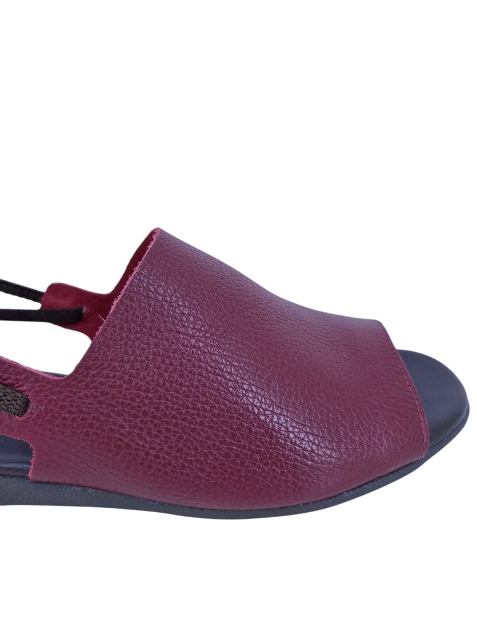 Sandália Rasteira Casual Feminina Em Couro Scarpetti 195-1184 Vermelho Vermelho 6