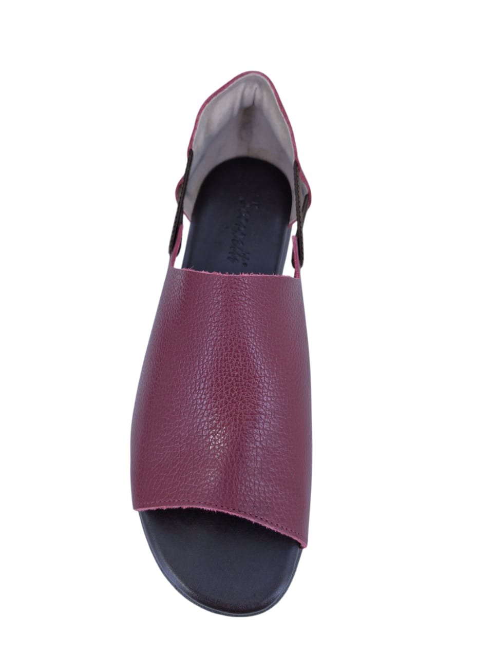 Sandália Rasteira Casual Feminina Em Couro Scarpetti 195-1184 Vermelho Vermelho 7