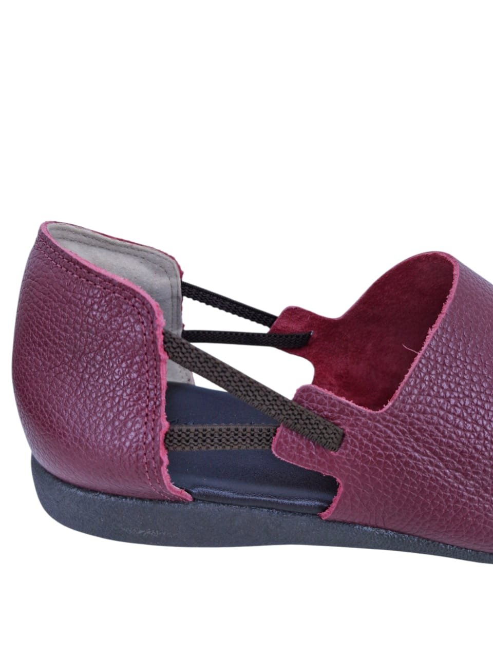 Sandália Rasteira Casual Feminina Em Couro Scarpetti 195-1184 Vermelho Vermelho 8