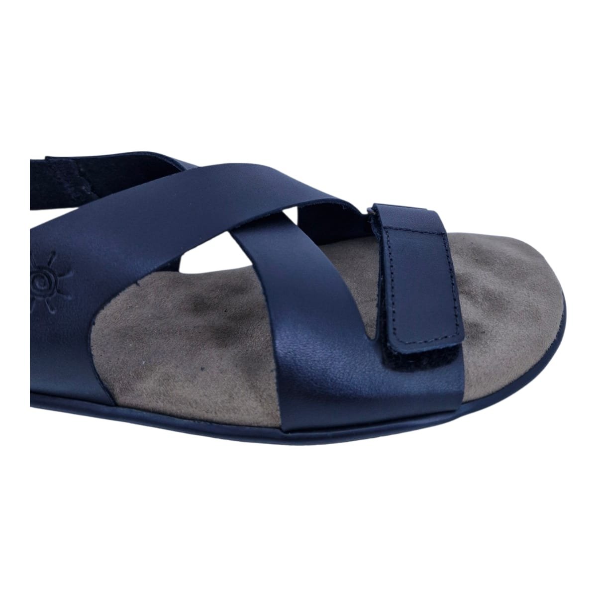 Sandália Rasteira Casual Feminina Em Couro Scarpetti 238-1359 Preto Preto 5