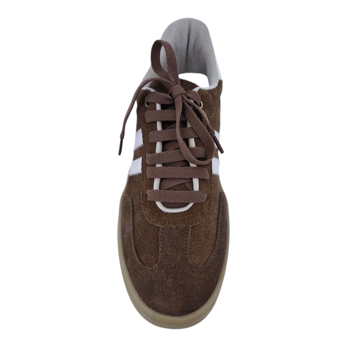 Tênis Feminino Em Couro Casual Palmilha Confort Scarpetti 37091 Marrom Marrom 5