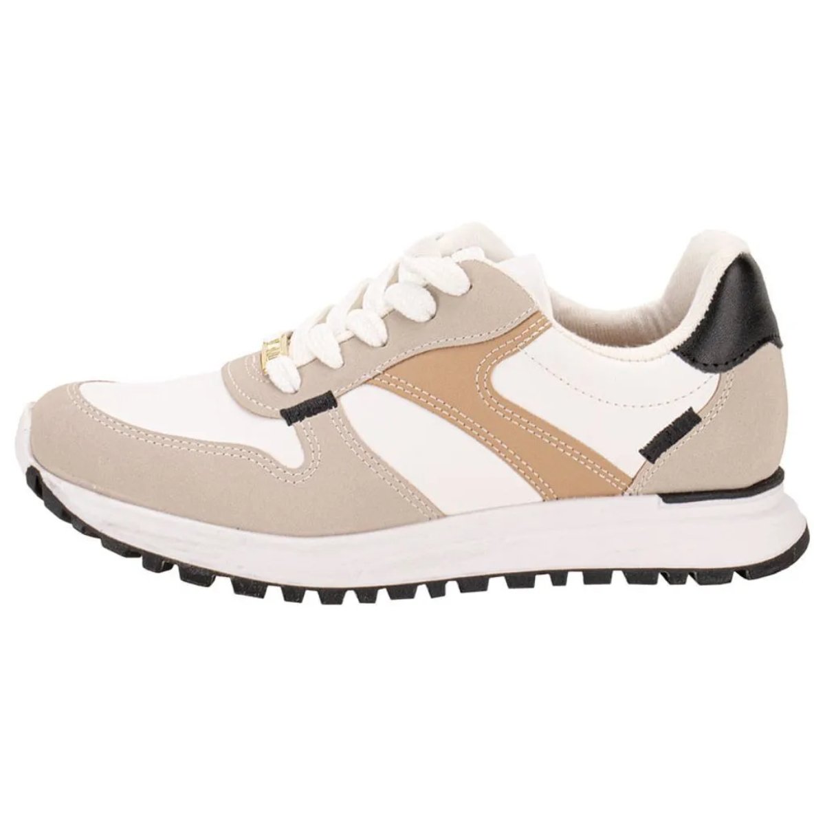 Tênis Vizzano Feminino Casual Tratorado Branco Cinza Branco/Bege 3