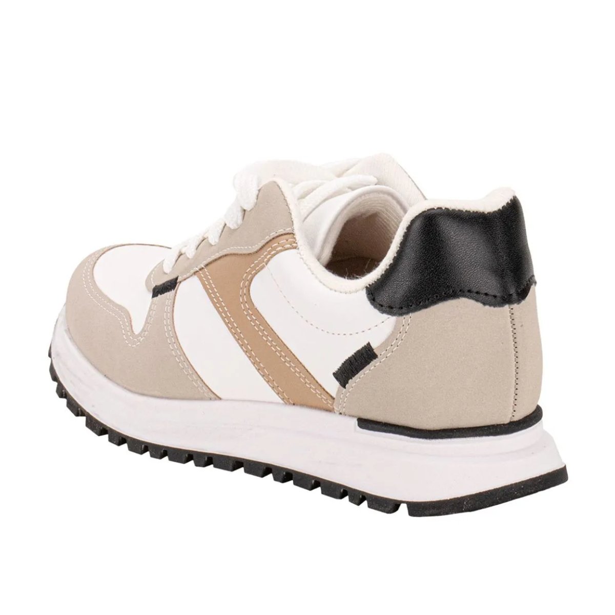 Tênis Vizzano Feminino Casual Tratorado Branco Cinza Branco/Bege 4
