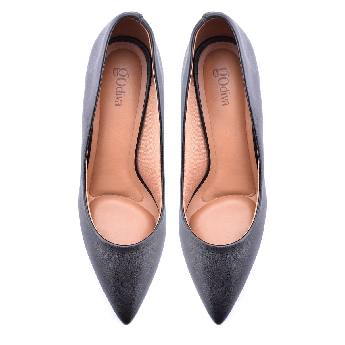 Scarpin Godiva Casual Salto Fino Feminino Preto Preto 3