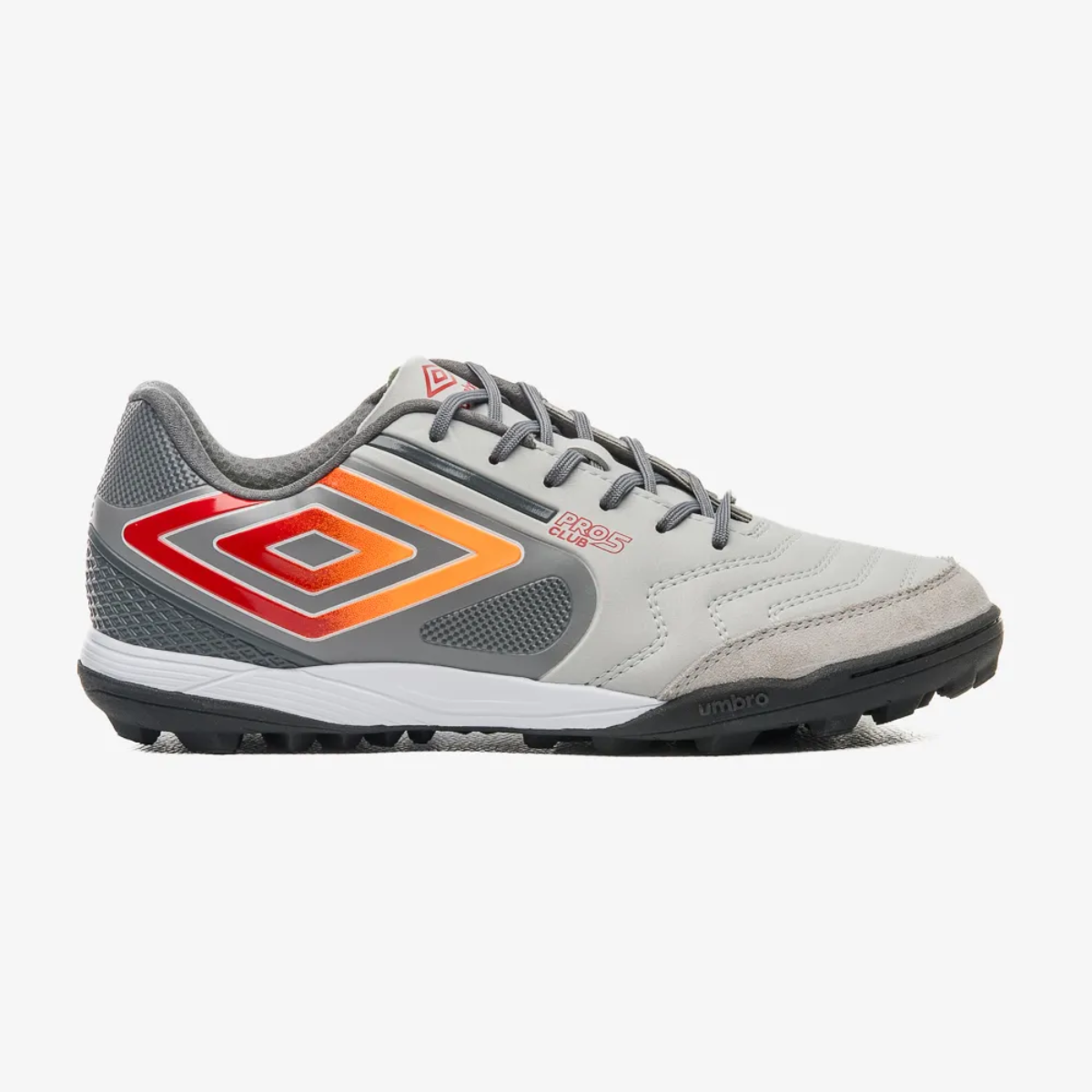 Chuteira Umbro Pro 5 Esporte Society Preto Laranja Prata/Grafite/Laranja 1