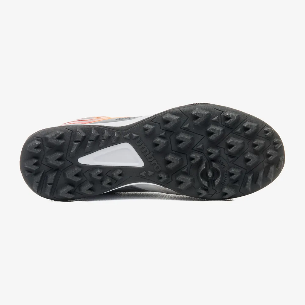 Chuteira Umbro Pro 5 Esporte Society Preto Laranja Prata/Grafite/Laranja 6