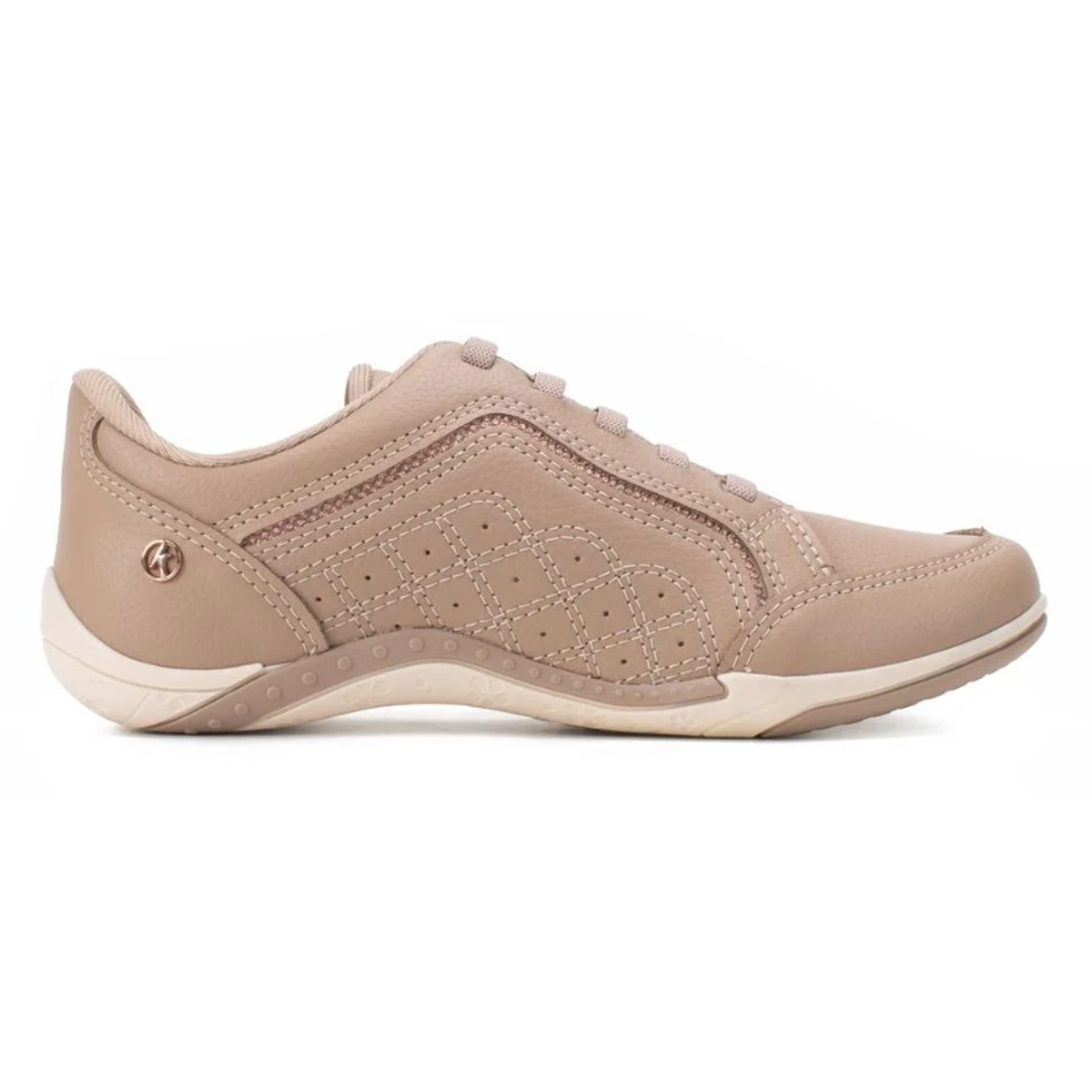Tênis Kolosh Casual Calce fácil Leve Confortável Feminino Nude Capuccino 1