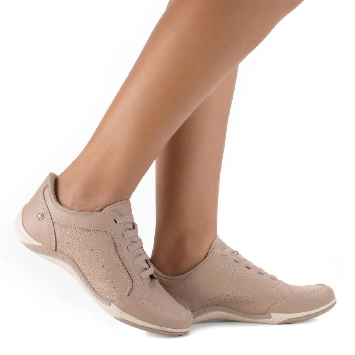 Tênis Kolosh Casual Calce fácil Leve Confortável Feminino Nude Capuccino 2