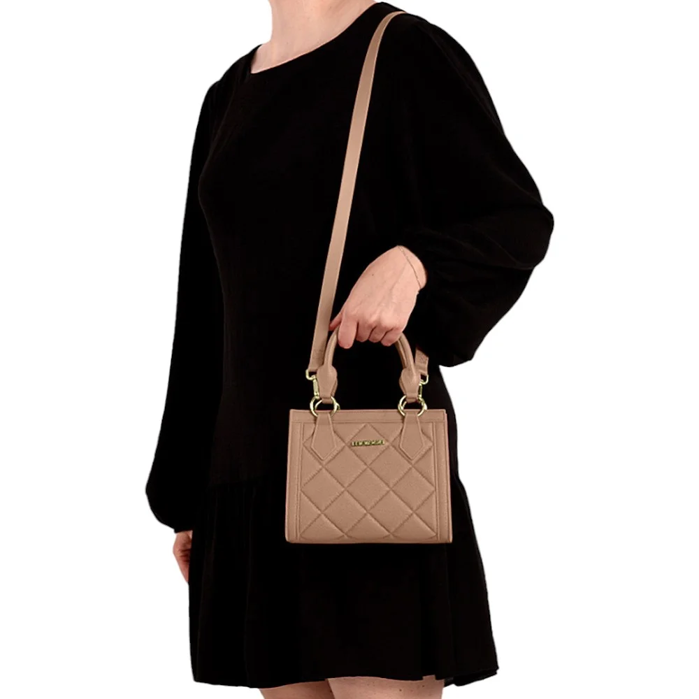 Bolsa Moleca Feminina Moderna Transversal Nude Pequena Nude 2