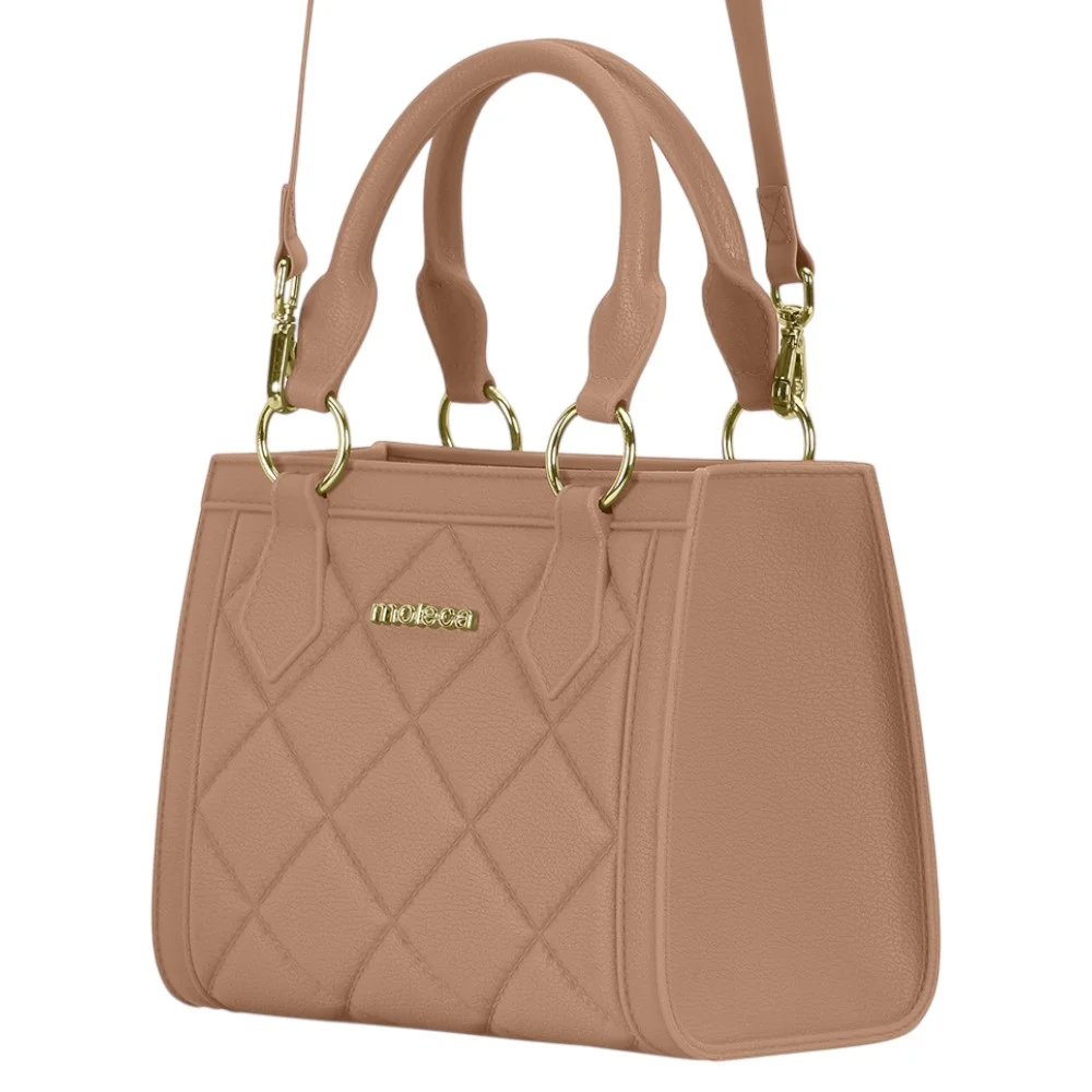 Bolsa Moleca Feminina Moderna Transversal Nude Pequena Nude 4