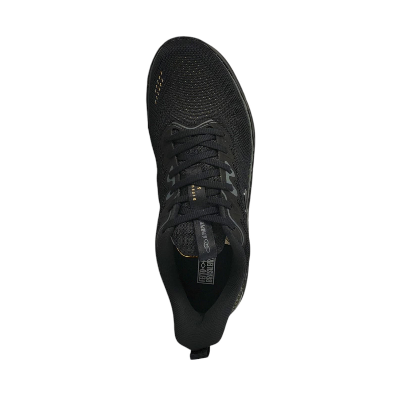 TENIS OLYMPIKUS DIFFUSE 5 MASCULINO Preto/Dourado 3