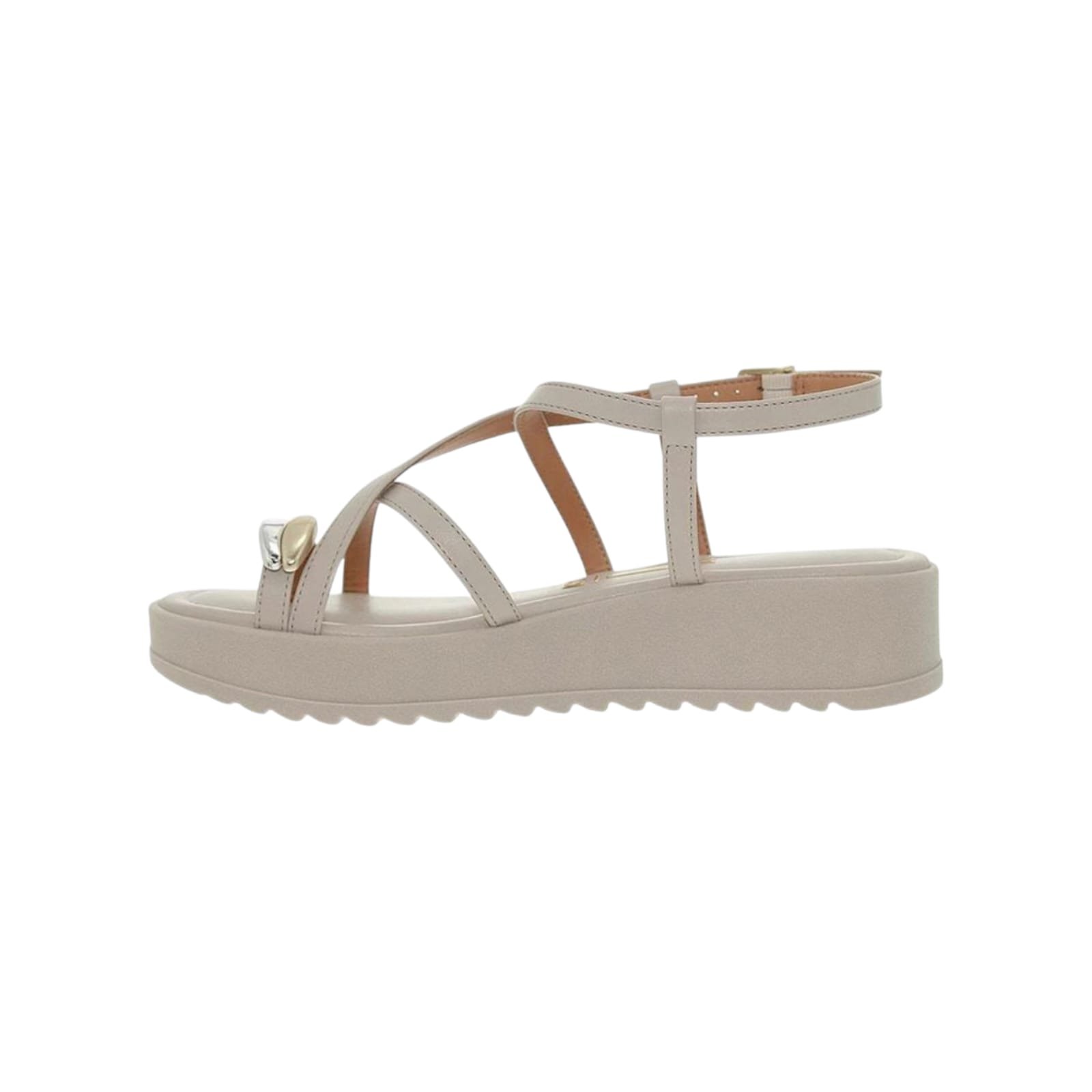 SANDALIA VIZZANO RING TOE FLATFORM FEMININO Cinza 2