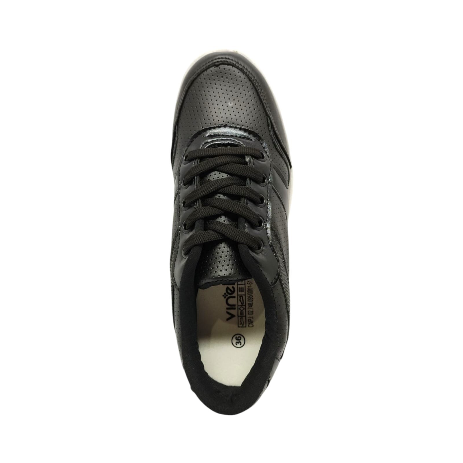 TENIS VINELLA CASUAL LUMA FLATFORM FEMININO Preto 3