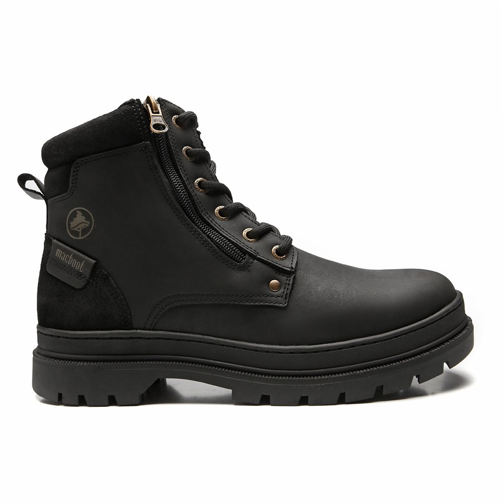 Bota Militar Cano Alto Macboot Cumaru 06 Preto Emborrachado Preto 1