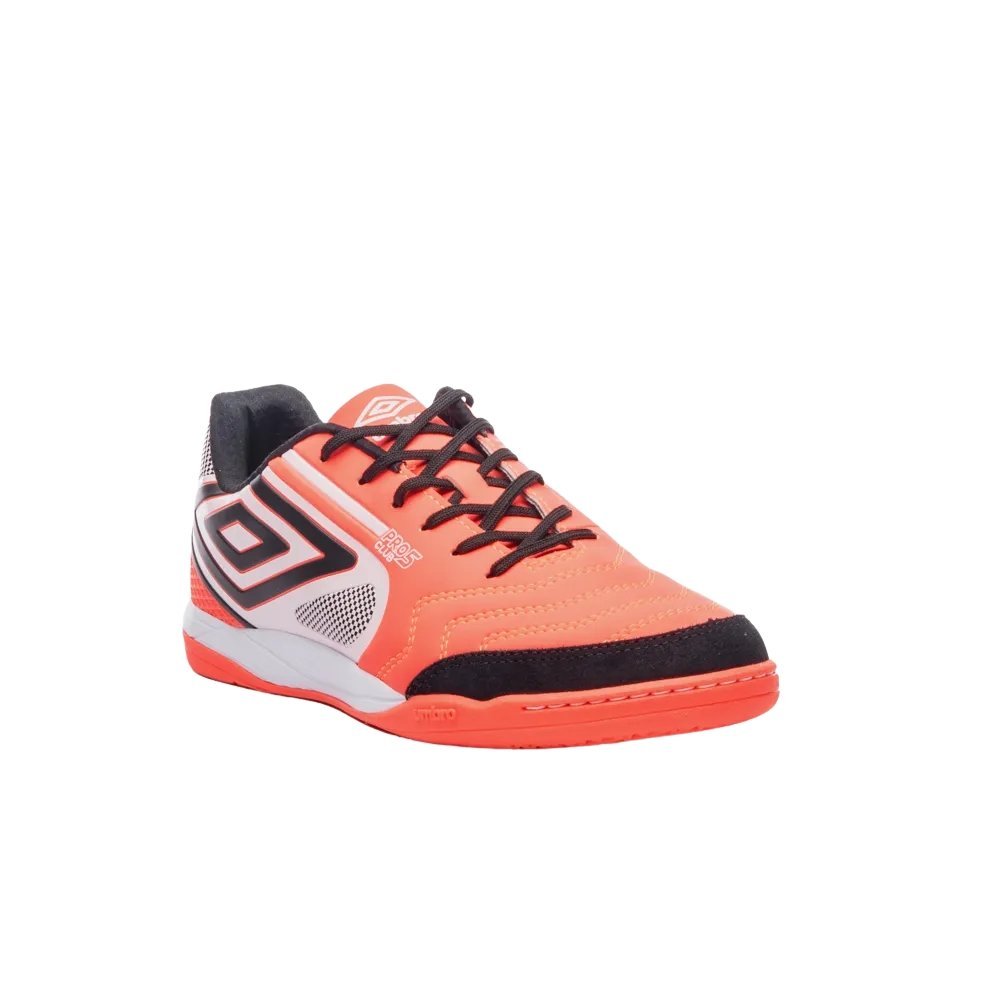 Chueteira Futsal Umbro Pro 5 Bump Coral/Branco/Preto 2
