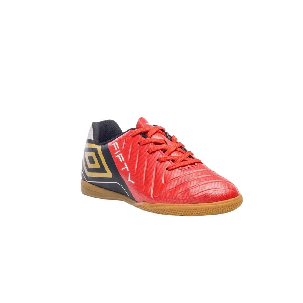Chuteira Umbro  Futsal Fifty VI Jr Vermelho/Preto 2