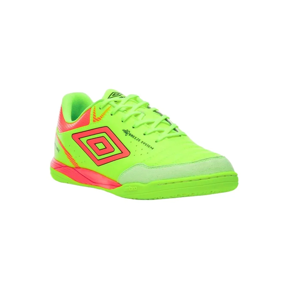 Chuteira Umbro Futsal X-Comfort Lima/Coral 2