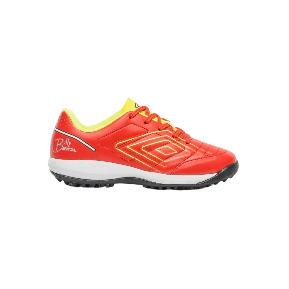 Chuteira Umbro Society Br Futsal Juvenil Vermelho/Lima 1
