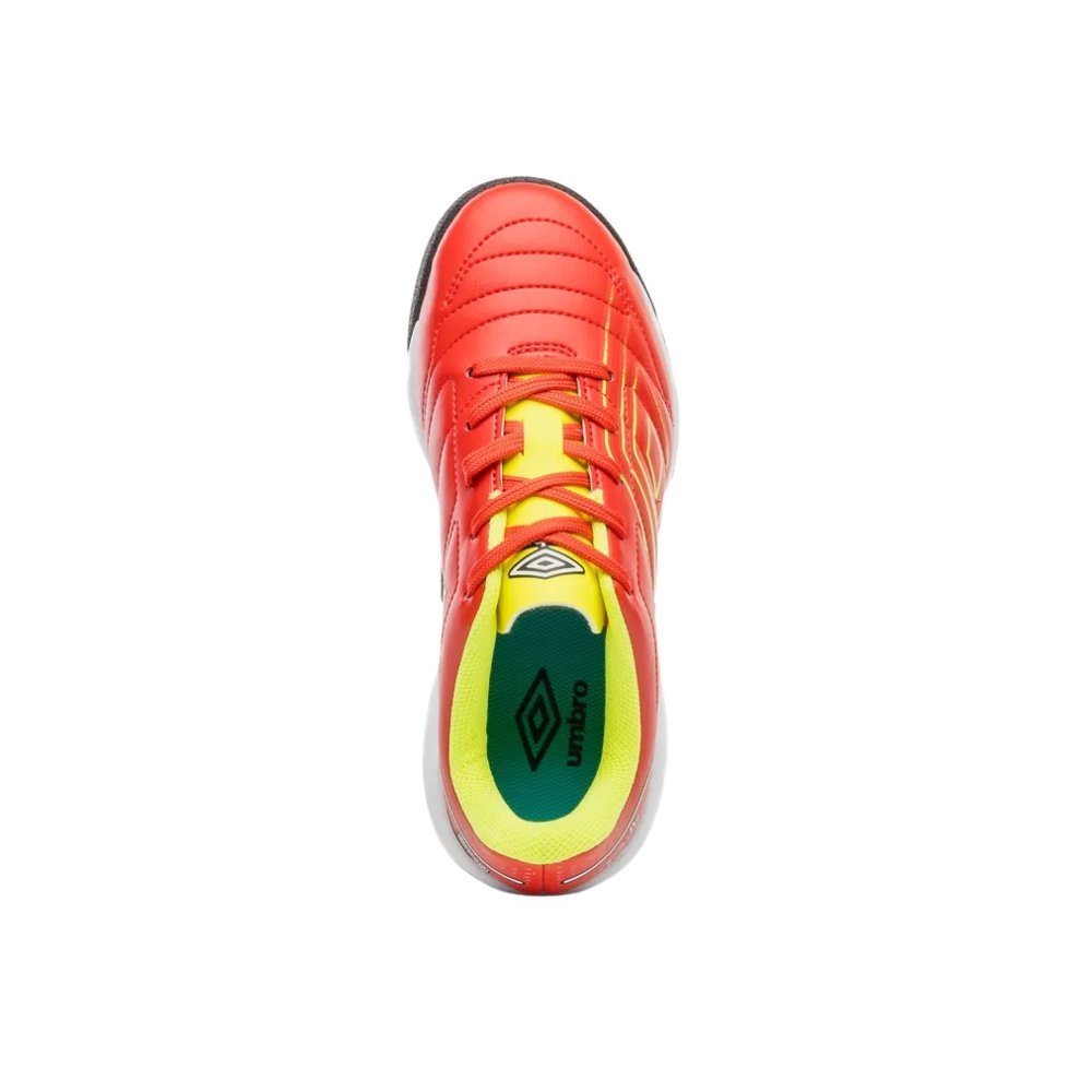 Chuteira Umbro Society Br Futsal Juvenil Vermelho/Lima 3