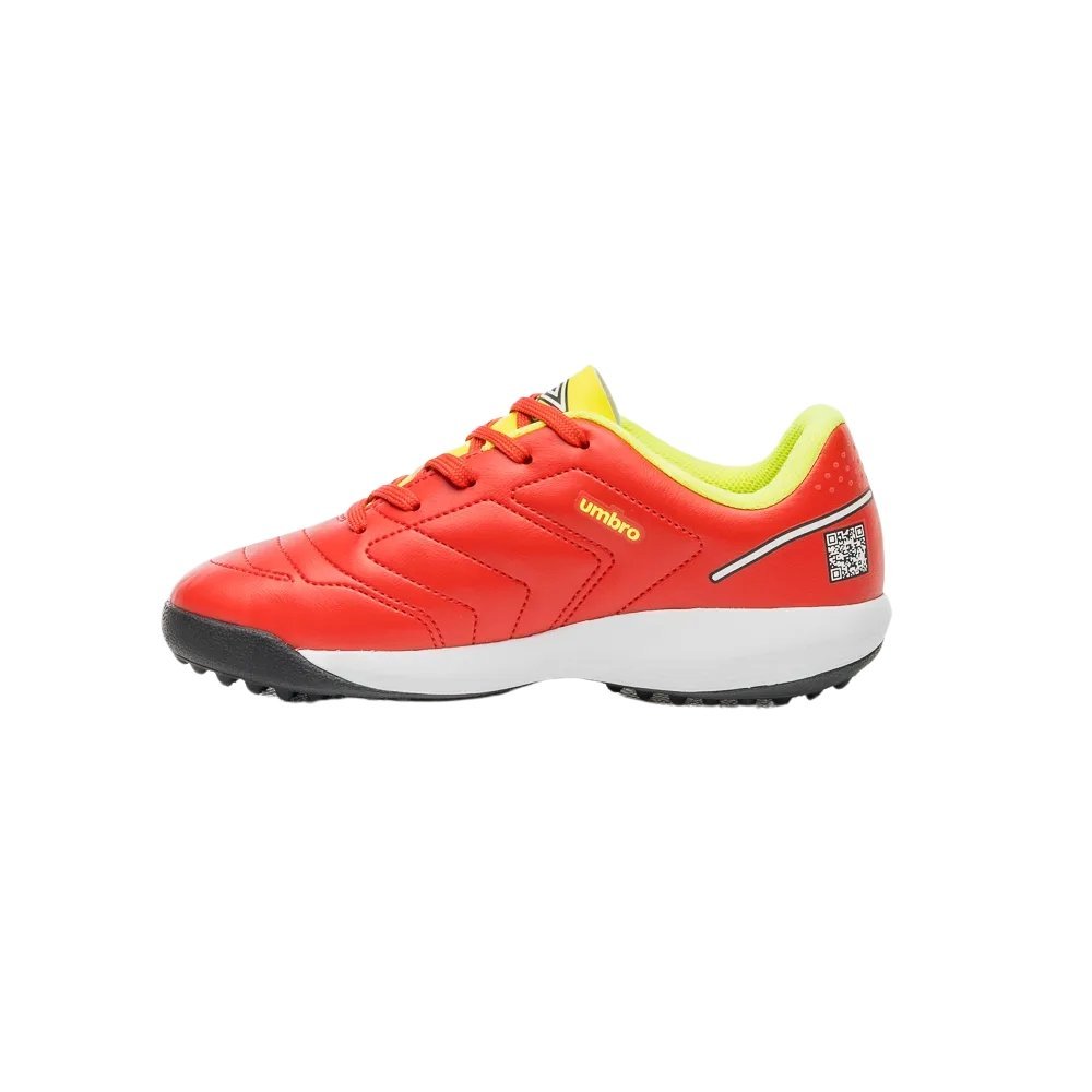 Chuteira Umbro Society Br Futsal Juvenil Vermelho/Lima 4