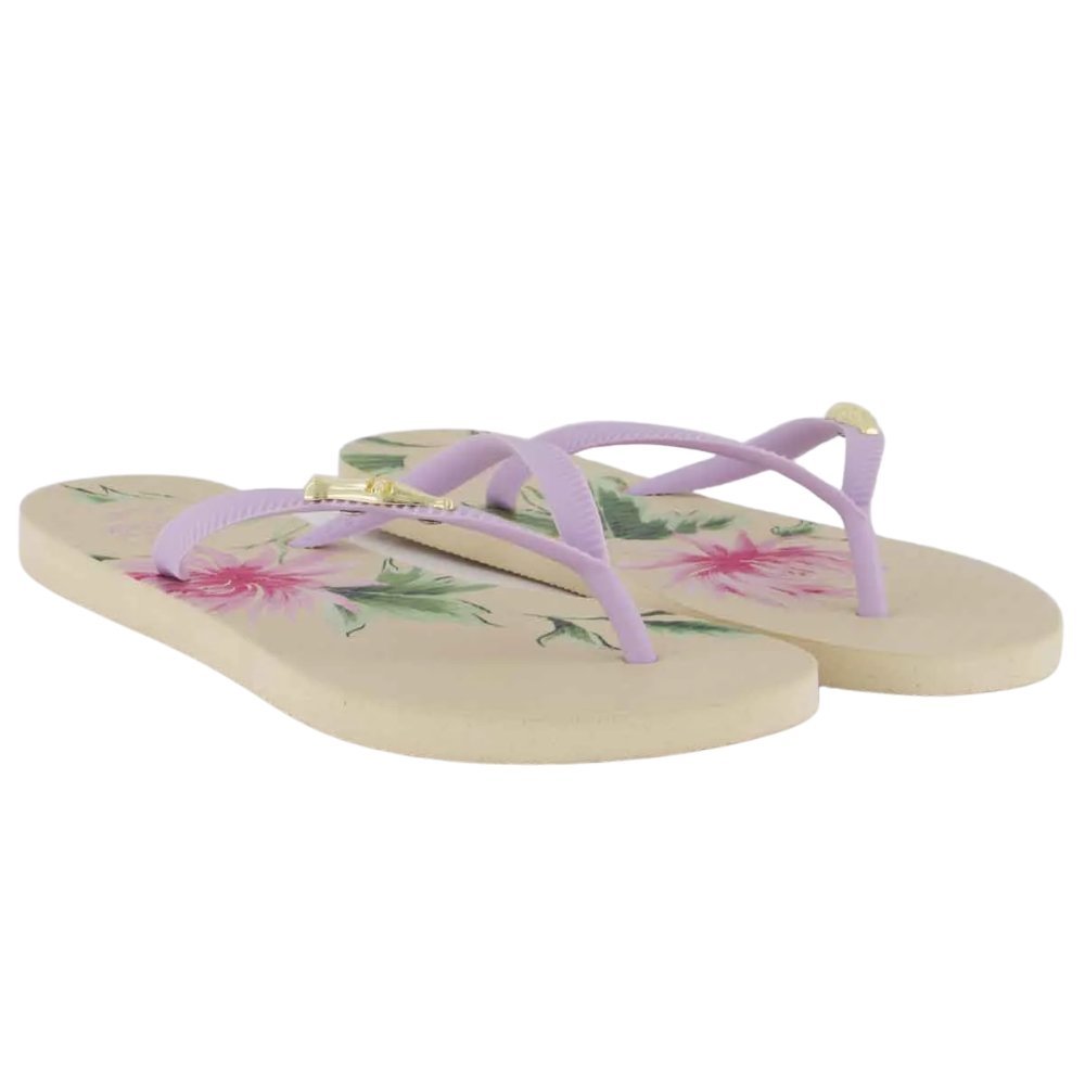 Chinelo Coca Cola Cherry Garden Feminino Off White/Lilás 3