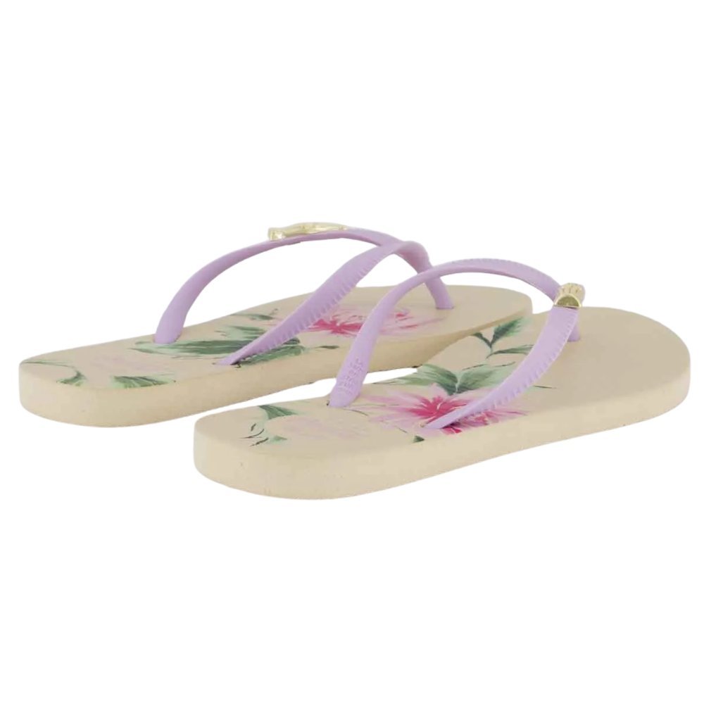 Chinelo Coca Cola Cherry Garden Feminino Off White/Lilás 4