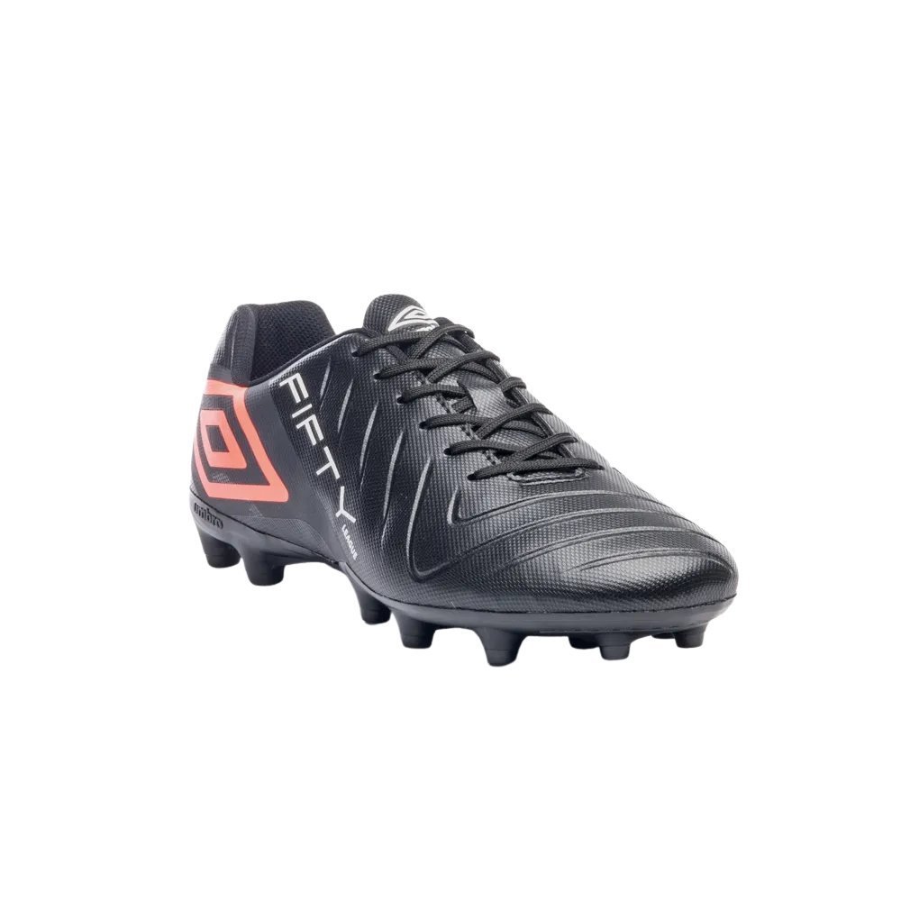 Chuteira Umbro Campo Fifty Vi League Preto/Coral 2