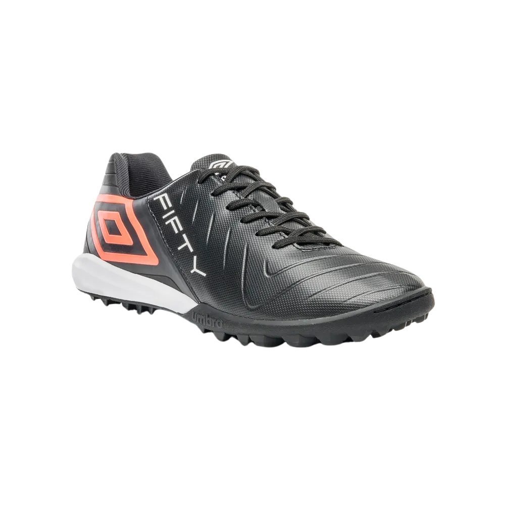 Chuteira Umbro Society Fifty Vi Preto/Coral 2