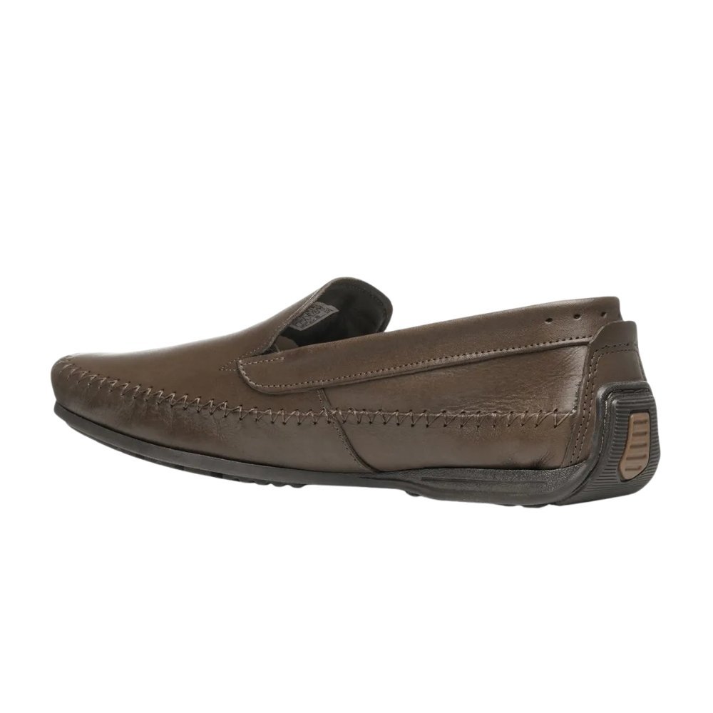 Mocassim Pegada Couro Cravo Masculino Marrom 3