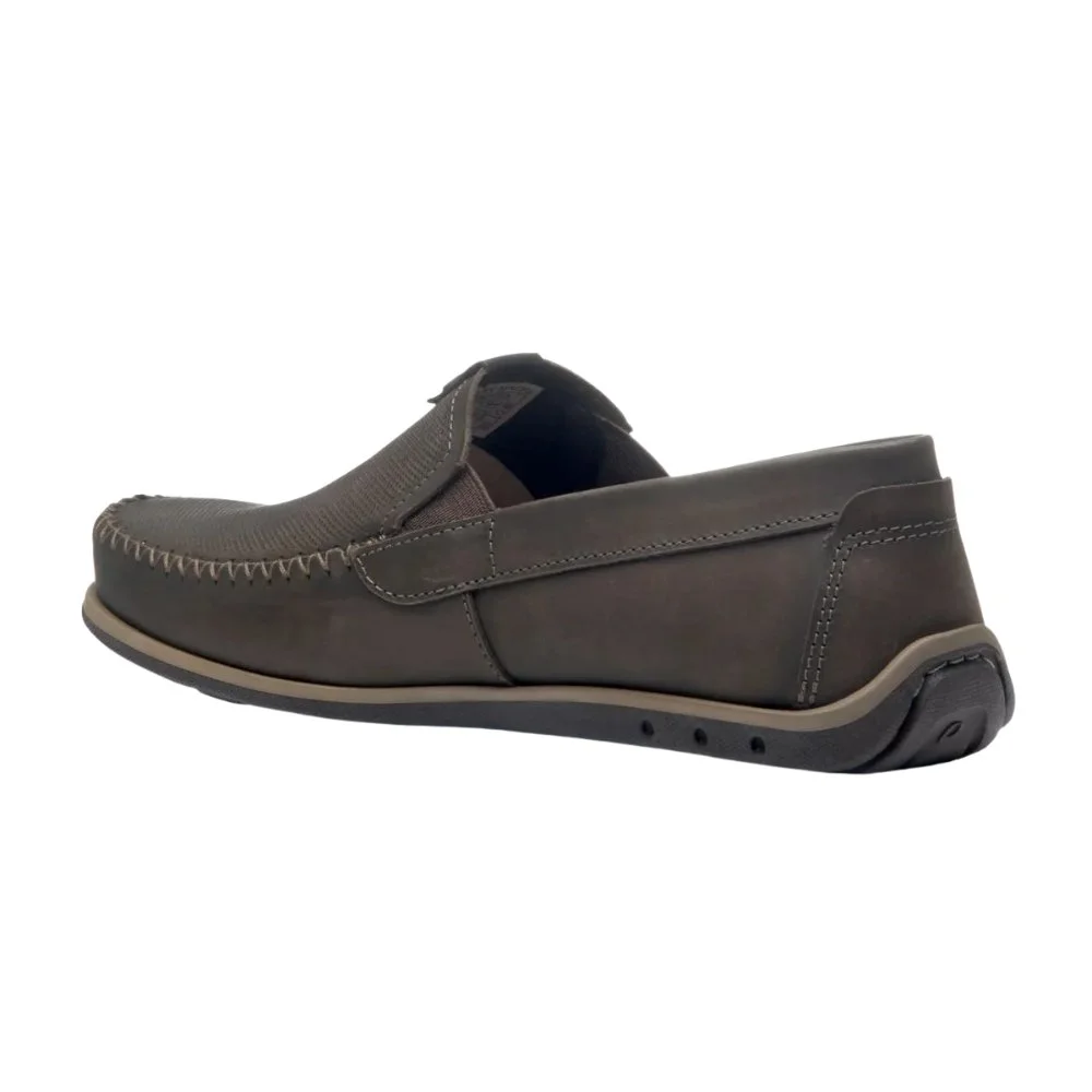 Mocassim Pegada Washed Couro Cravo Masculino Marrom 3