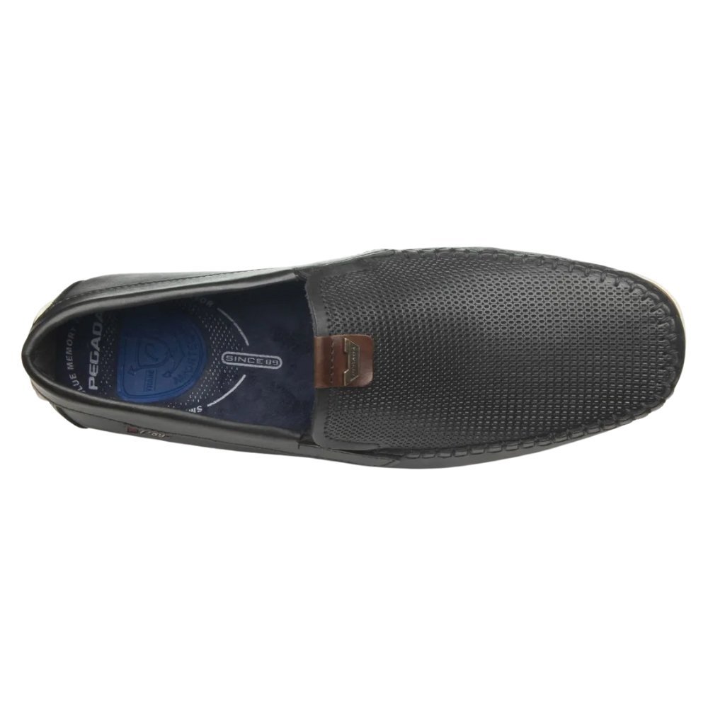 Mocassim Pegada Couro Masculino - 142002 Preto 3