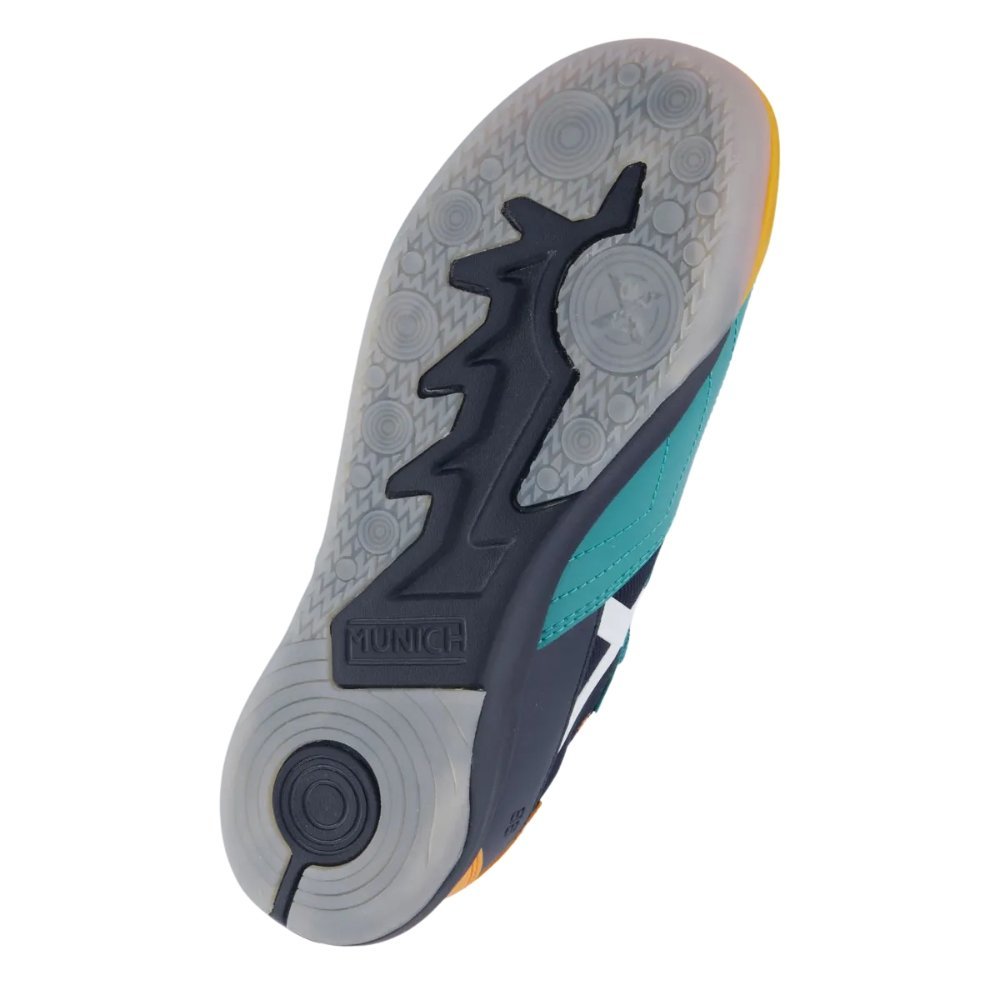 Chuteira Munich Futsal New Gresca 2.0 Verde/Azul/Laranja 5