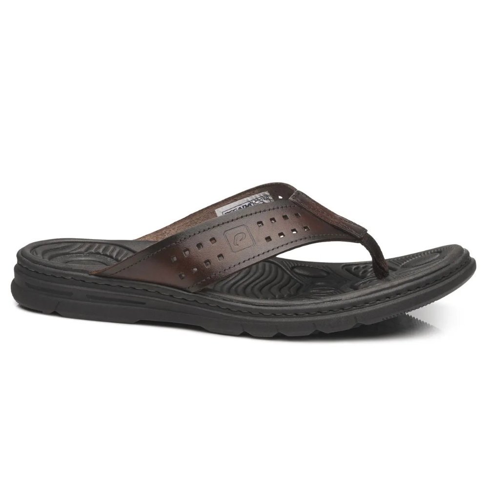 Chinelo Pegada Masculino em Couro - 134202