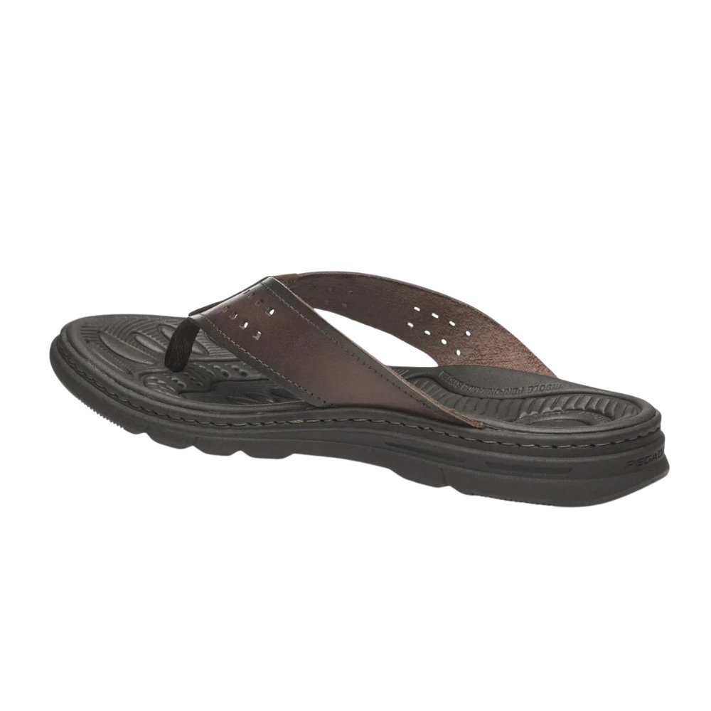 Chinelo Pegada Masculino em Couro - 134202 Marrom 3