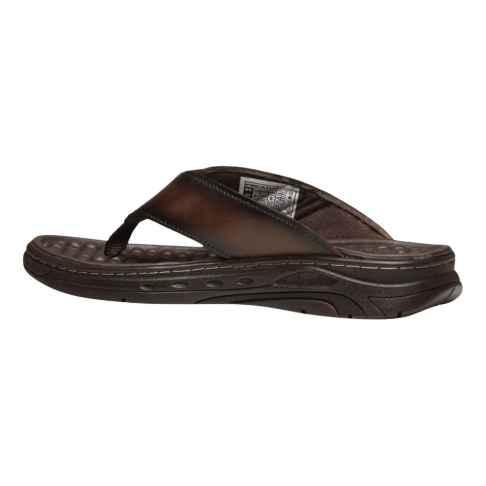 Chinelo Pegada Masculino em Couro - 134551 Marrom 3