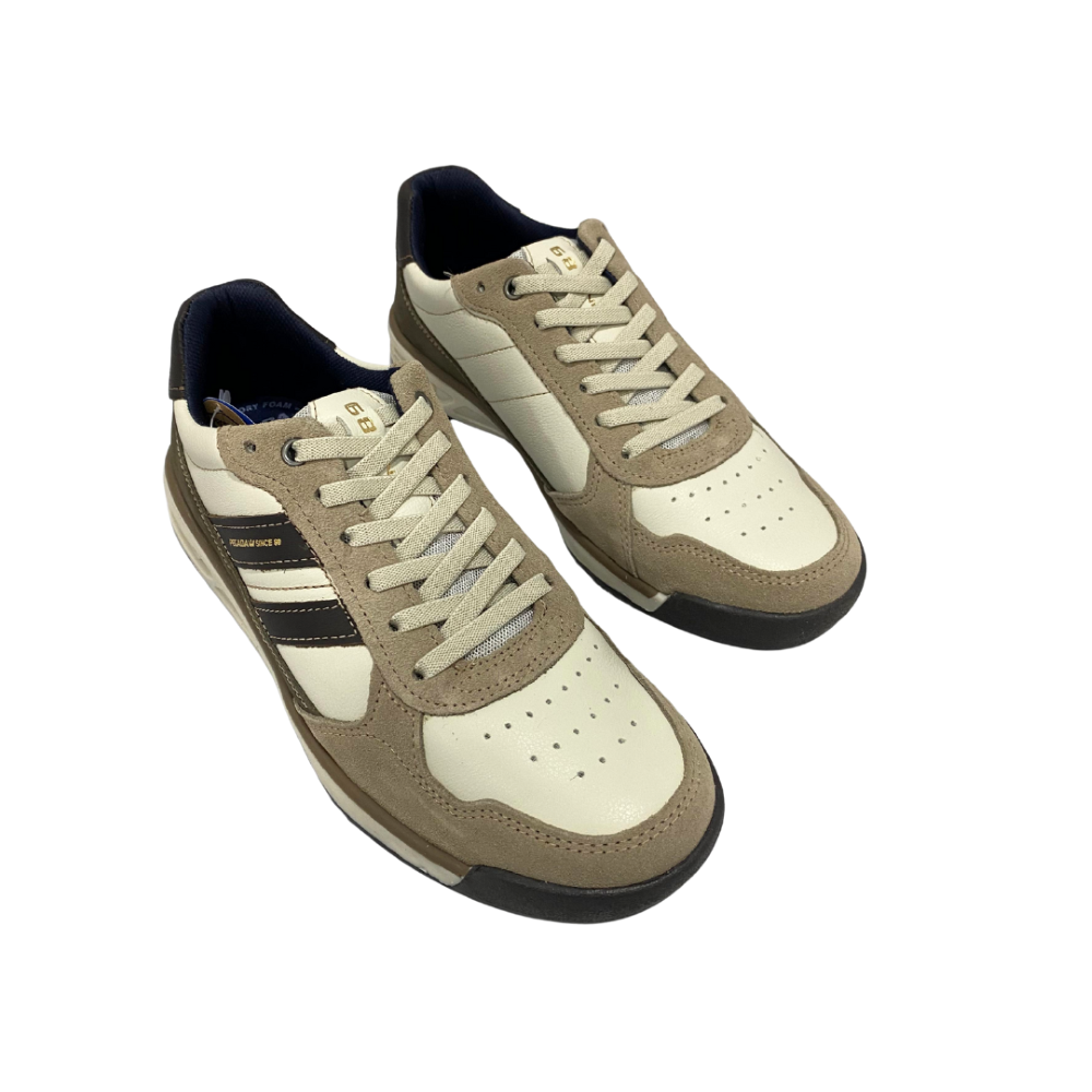 Sapatênis Pegada Masculino em Couro -112504 Areia/Marrom 2