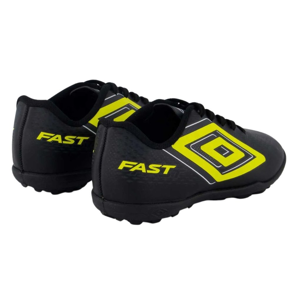 Chuteira Umbro Society Fast II Jr Infantil Preto/Amarelo 4