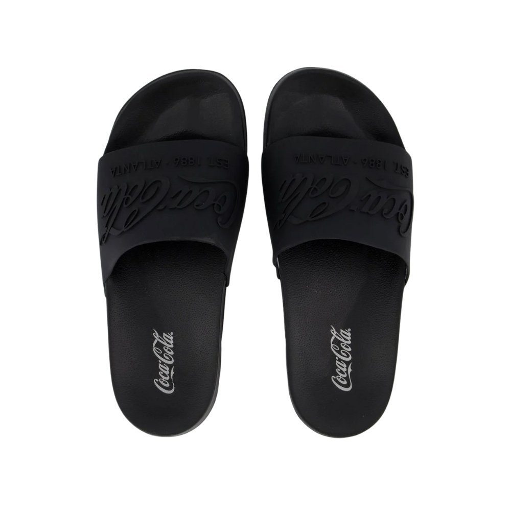 Chinelo Coca Cola Slide Injetado Coke Bold Preto 2