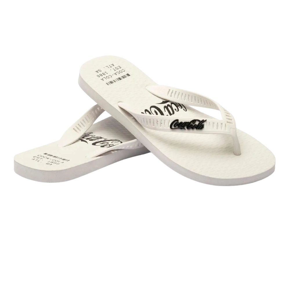 Chinelo Coca Cola Alma 2 Masculino Branco 4