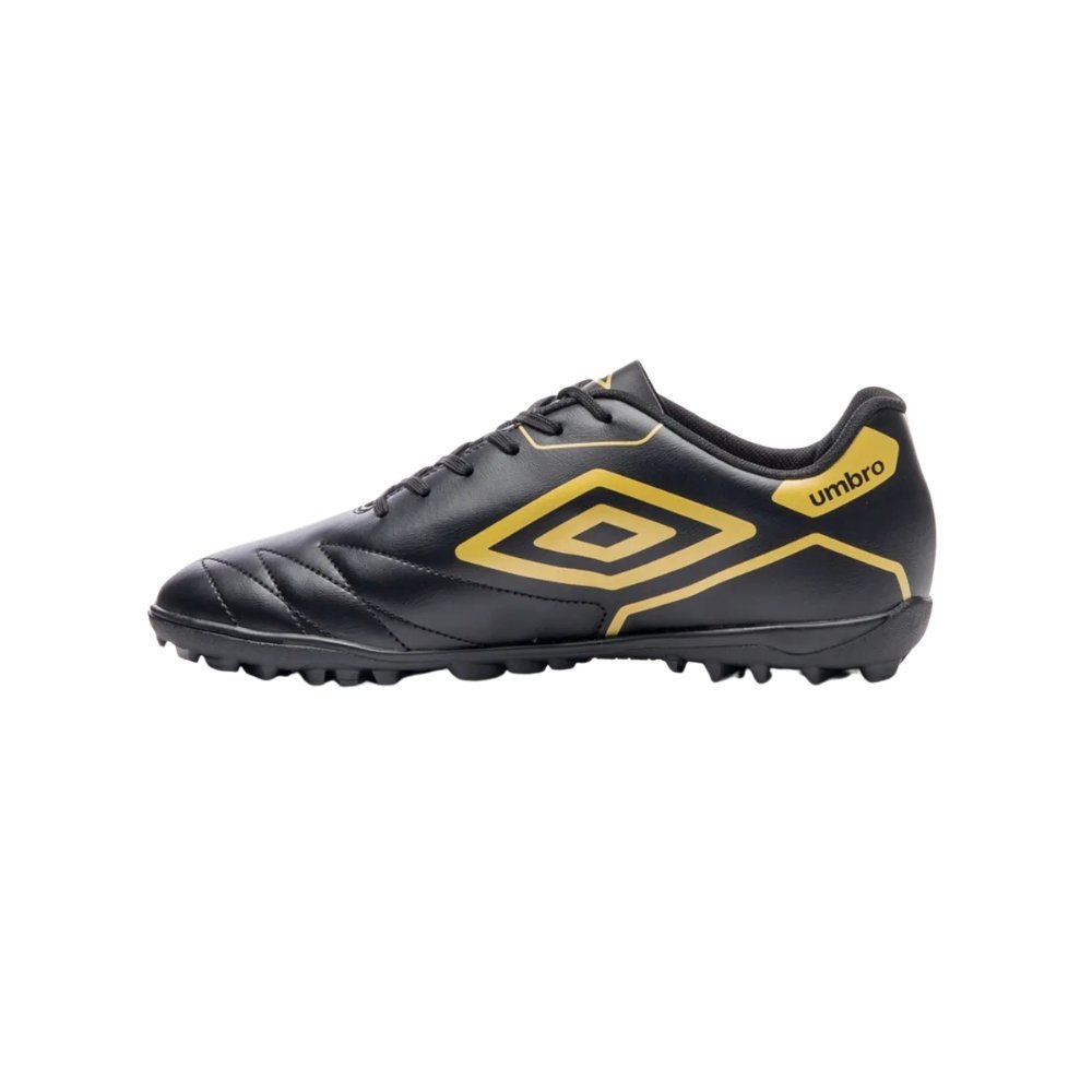 Chuteira Umbro Society Manchester Preto/Dourado 2