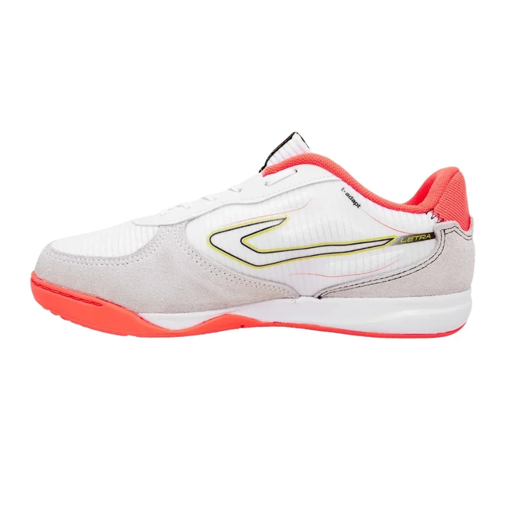 Chuteira Topper Letra IV Futsal Branco/Laranja 4