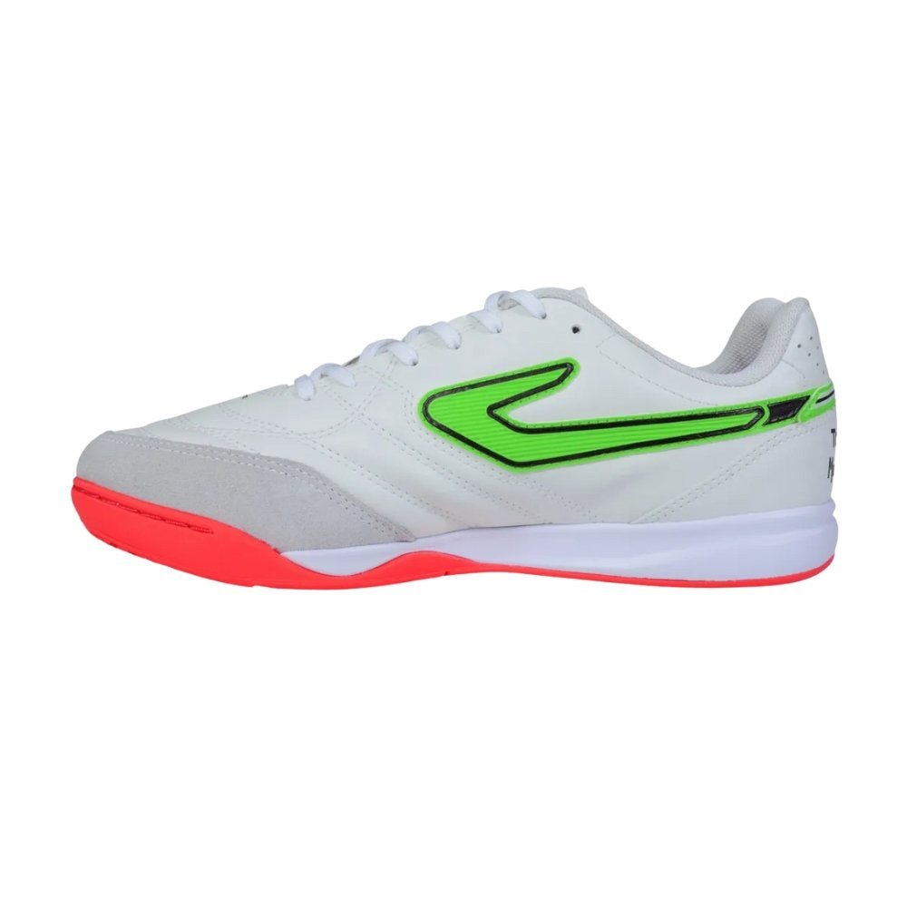 Chuteira Topper Maestro Club V Futsal Branco/Laranja 2