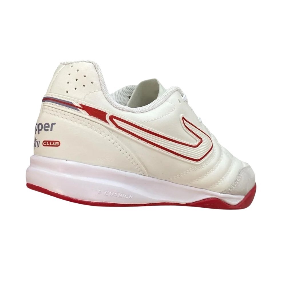 Chuteira Topper Maestro Club V Futsal Branco/Vermelho 4
