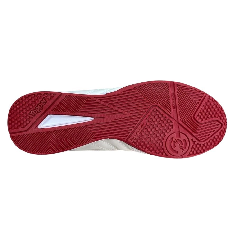 Chuteira Topper Maestro Club V Futsal Branco/Vermelho 5