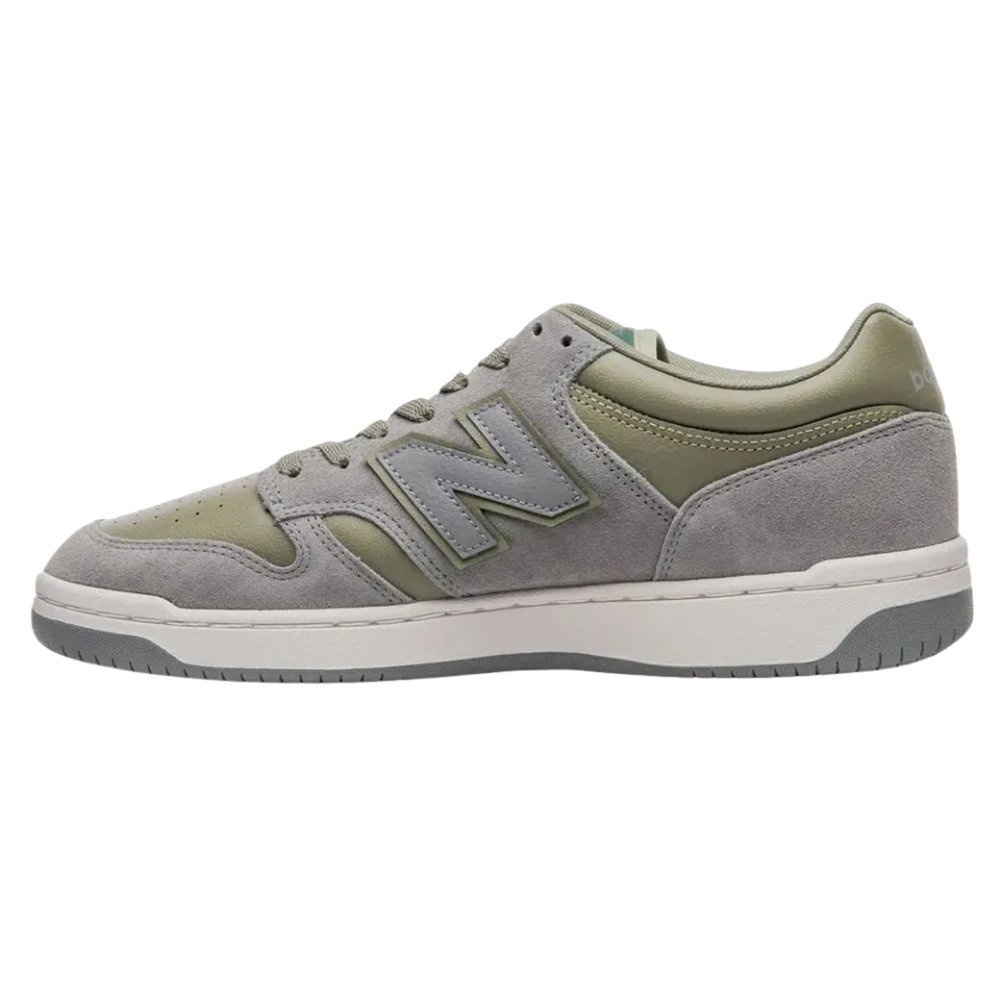 Tênis New Balance 480 Low Unissex Cinza/Verde 2