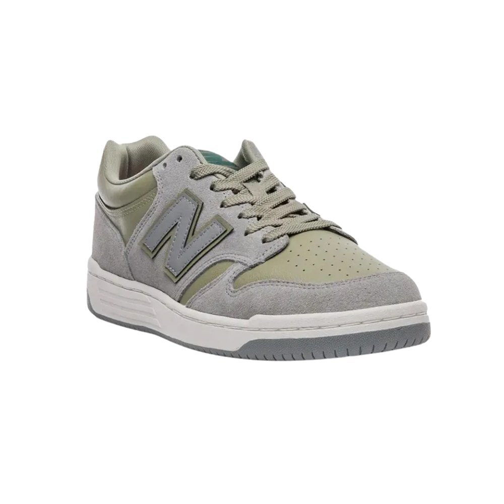 Tênis New Balance 480 Low Unissex Cinza/Verde 3