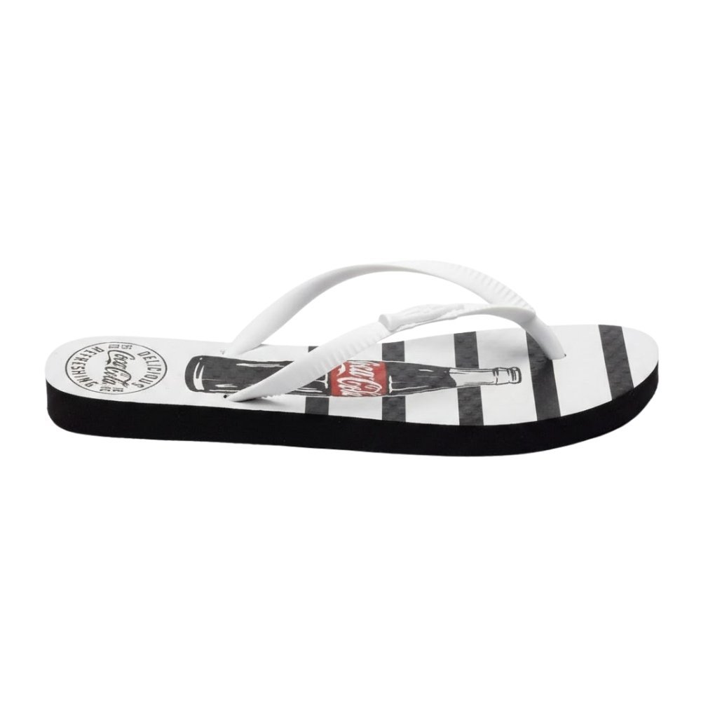 Chinelo Coca Cola Delicious Feminino Preto/Branco 2