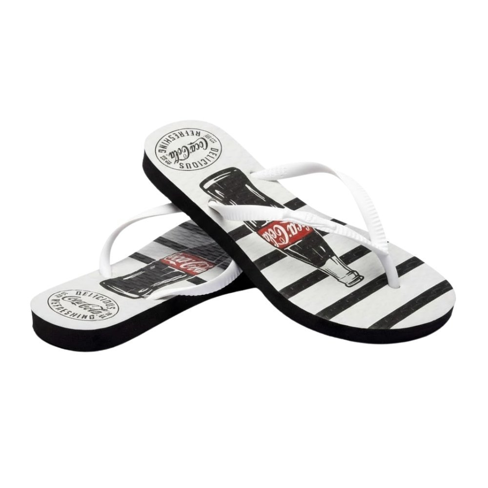 Chinelo Coca Cola Delicious Feminino Preto/Branco 4